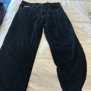 Mens Black Corduroy Empyre skate pants size 33